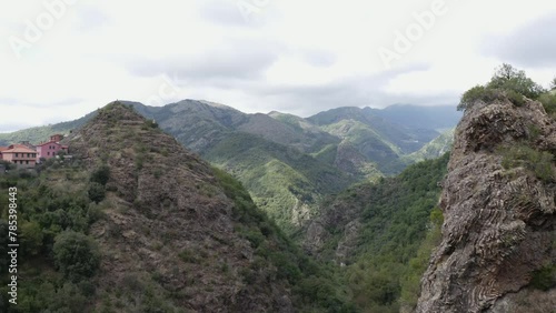 drone footage of italian mountains and hills