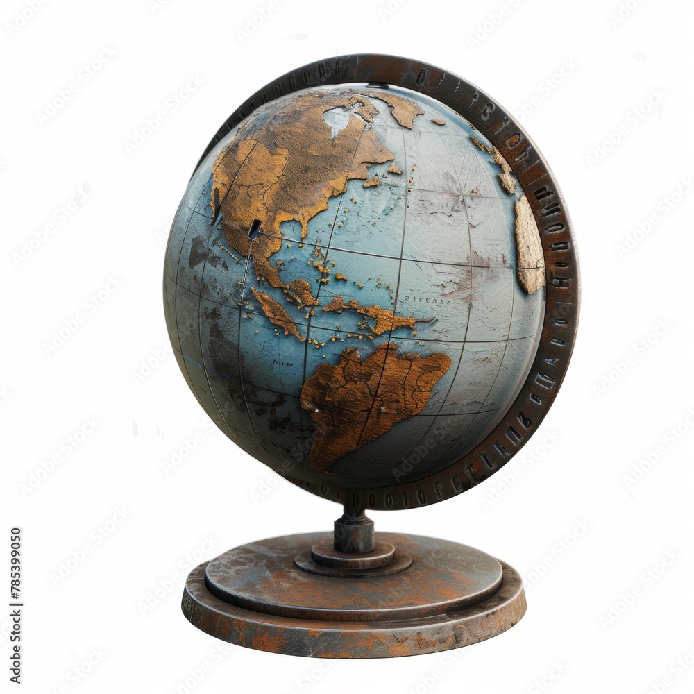 2D video game asset, Globe. Single object, white background 2D video game asset, Globe. Single object, white background