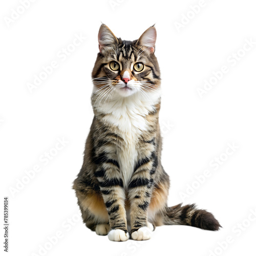 beautiful cat portrait isolated