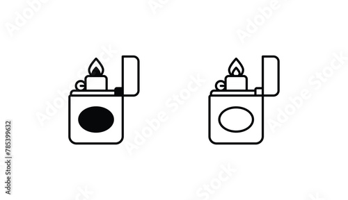 Zippo icon design with white background stock illustration