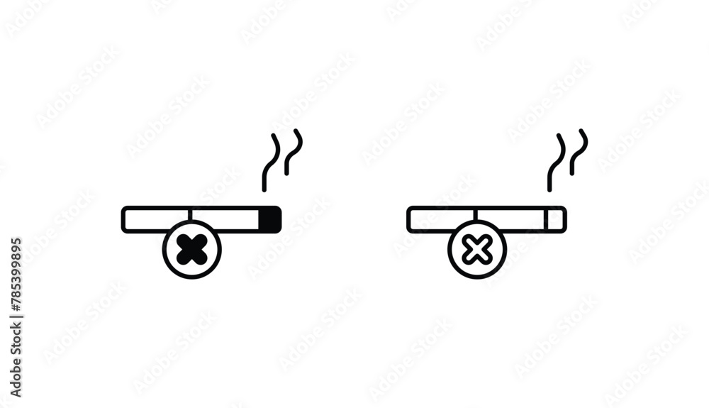No Smoking icon design with white background stock illustration No Smoking icon design with white background stock illustration