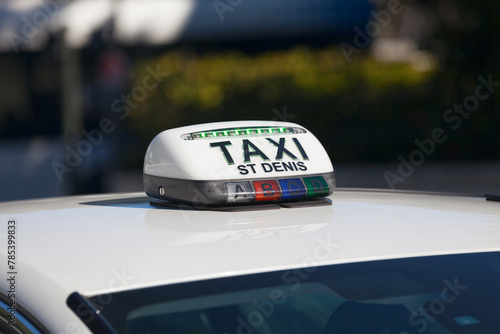 Canvastavla Taxi sign from St Denis de la Reunion