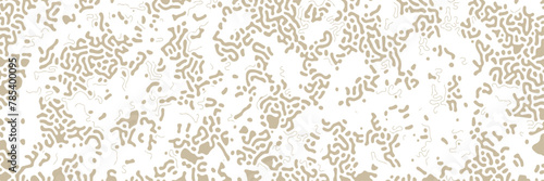 Turing reaction diffusion monochrome seamless pattern with chaotic motion. Vector illustration