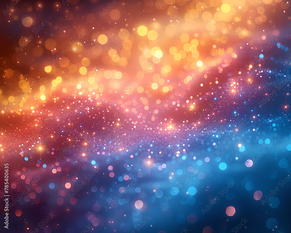 Dark Blue and Yellow Glittering Lights with Dreamy Bokeh, banner, background for event invitation, New Year's or Christmas decoration, Party Time, Festival Holiday, Birthday, Space for text Dark Blue and Yellow Glittering Lights with Dreamy Bokeh, banner, background for event invitation, New Year's or Christmas decoration, Party Time, Festival Holiday, Birthday, Space for text