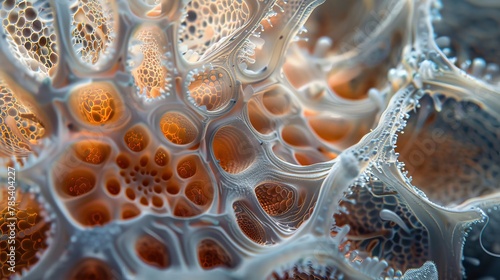 Microbiology: A photo macro close-up of a fungal spore