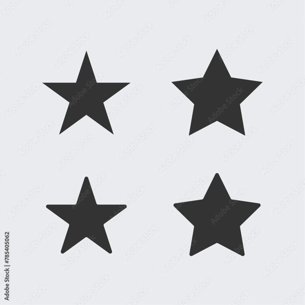 Star simple icon set. Easy editable symbols for design. Star simple icon set. Easy editable symbols for design.