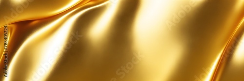 Shiny gold background banner. Abstract golden background with waves. Golden waves texture banner.