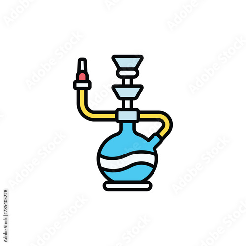 Hookah icon design with white background stock illustration