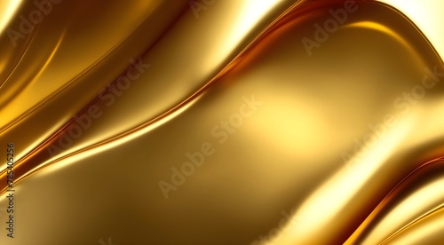 Abstract golden background with waves. Shiny gold texture background.