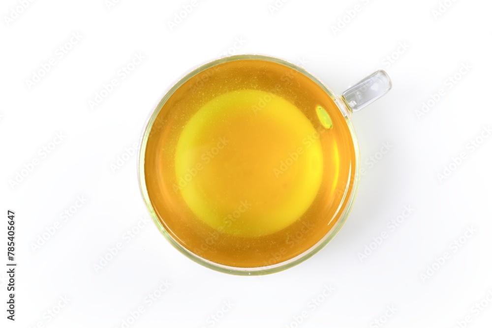 Tea cup isolated on white background. Seen directly above. Tea cup isolated on white background. Seen directly above.