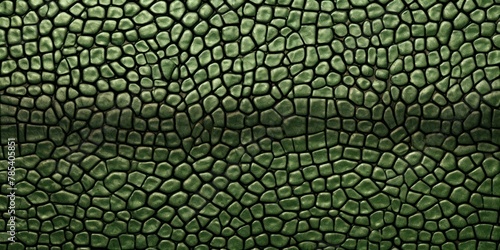 Close-up Snake Skin Pattern. Tropical Lizard, Reptile Natural Green Textured Background. Generative AI