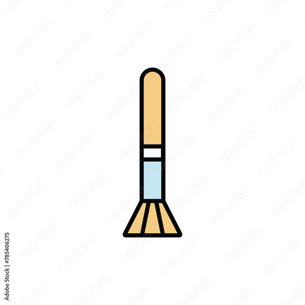 Brush icon design with white background stock illustration Brush icon design with white background stock illustration