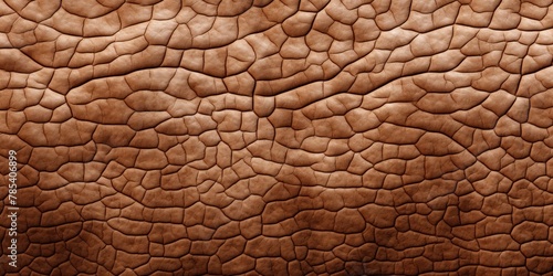 Close-Up of Cracked Earthy Animal Skin in Natural Brown Color. Fashion Background. Generative AI
