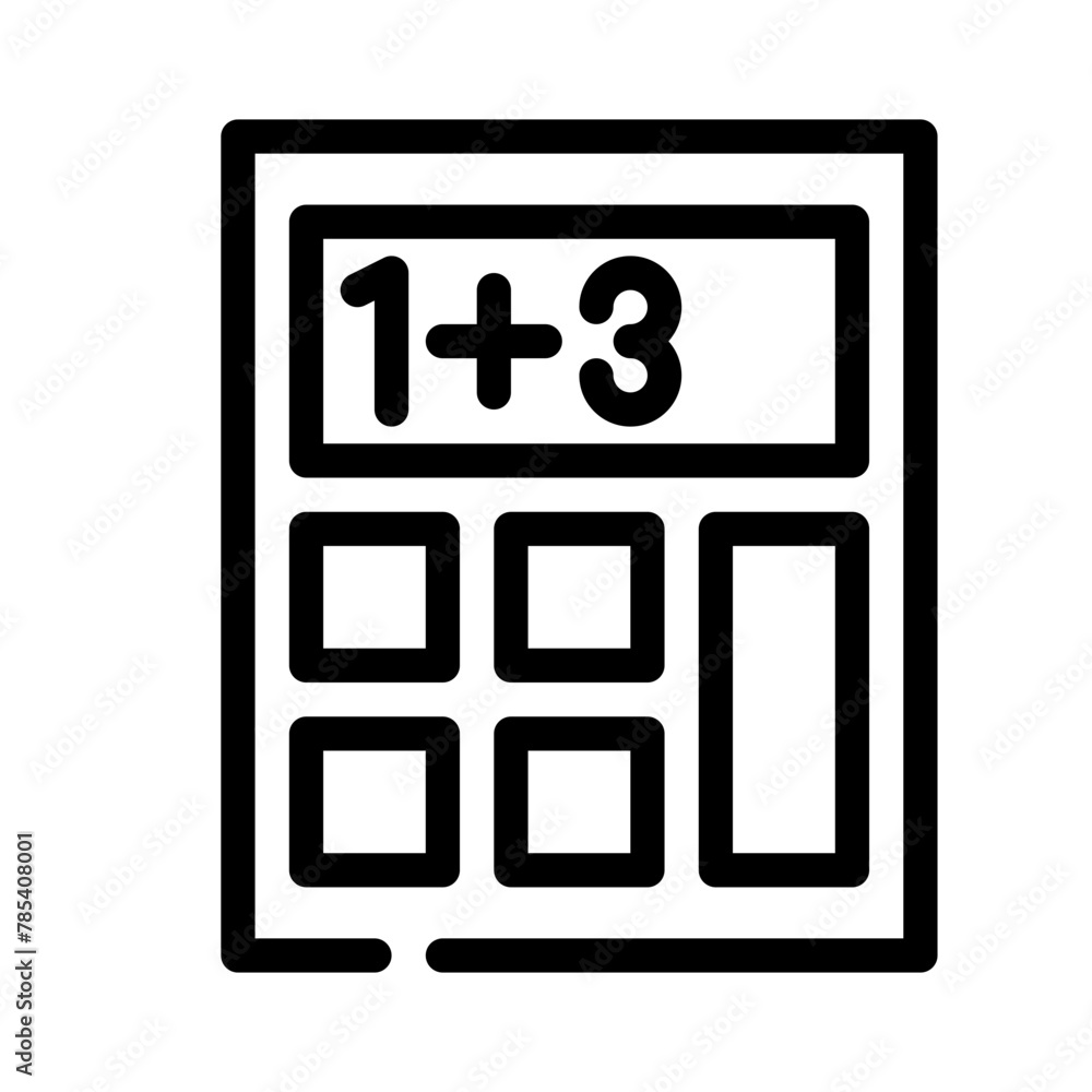 calculator line icon