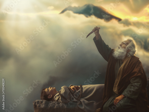 Abraham and Isaac. The Ultimate Test of Faith: Abraham's Sacrifice of Isaac on Mount Moriah. Divine Obedience: Abraham's Surrender in the Binding of Isaac. Binding of Isaac