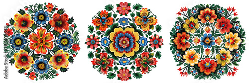 Ukrainian ornament. Pattern with flowers. Clipart photo