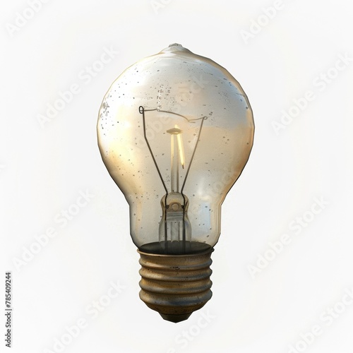  2D video game asset, Light Bulb. Single object, white background