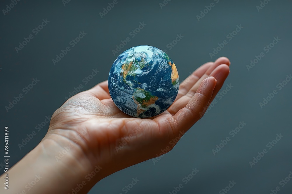 Hand Holding Up Earth Globe with a Focus on Asia, Symbolizing Global Unity and Awareness. Hand Holding Up Earth Globe with a Focus on Asia, Symbolizing Global Unity and Awareness.