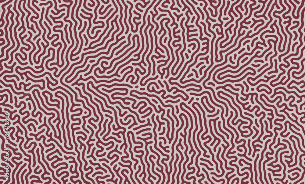 Red maroon turing lines organic shape patterns background design Red maroon turing lines organic shape patterns background design