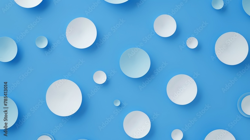A blue background with white circles on it