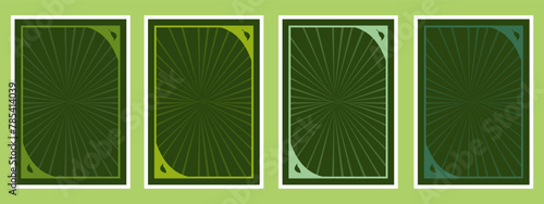 game card border template with spring color theme for game items and characters