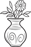 Tranquil Vase Outline Vector Symbol