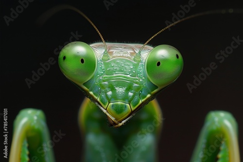 Intriguing close up macro image revealing the delicate features of a praying mantis © Ilja