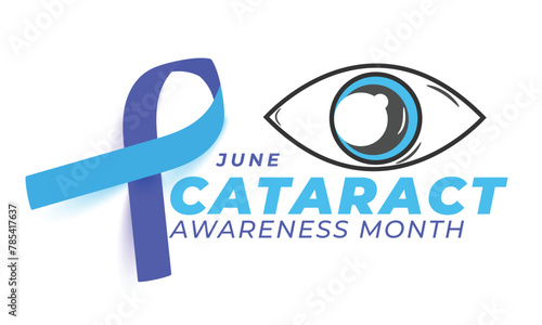 Cataract awareness month. background, banner, card, poster, template. Vector illustration.