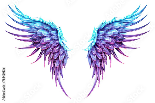 PNG Neon angel wings pattern illuminated accessories