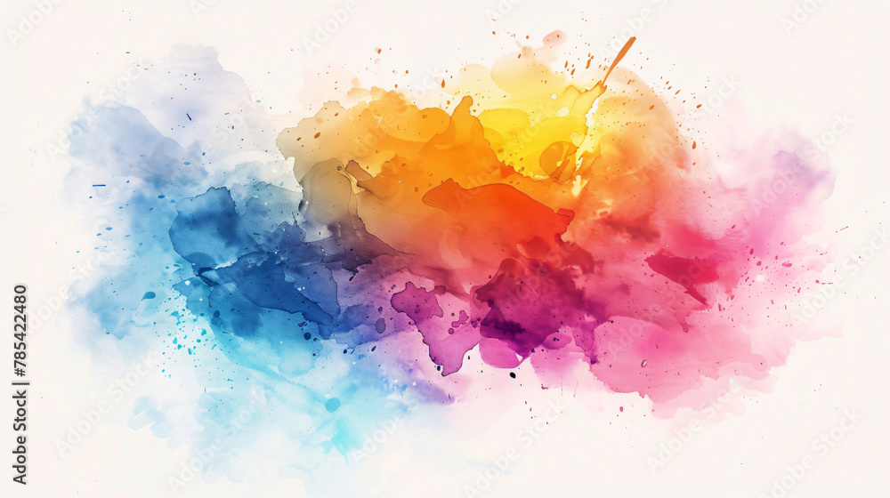 Paint like watercolor graphic illustration colorful 
