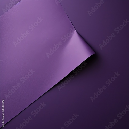Purple background with dark purple paper on the right side  minimalistic background  copy space concept  top view  flat lay