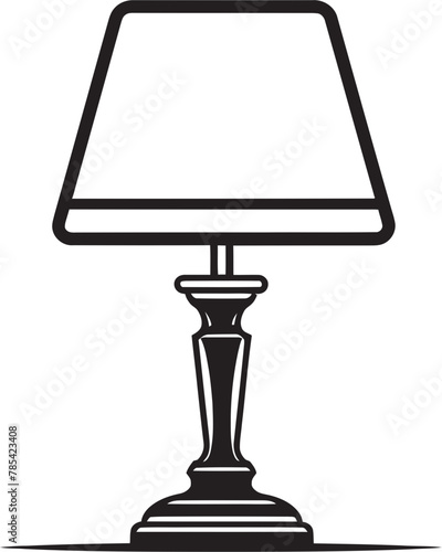 Minimalist Acrylic Table Lamp Vector Graphic for Contemporary Interiors