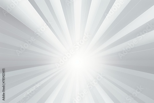 Silver abstract rays background vector presentation design template with light grey gradient sun burst shape pattern
