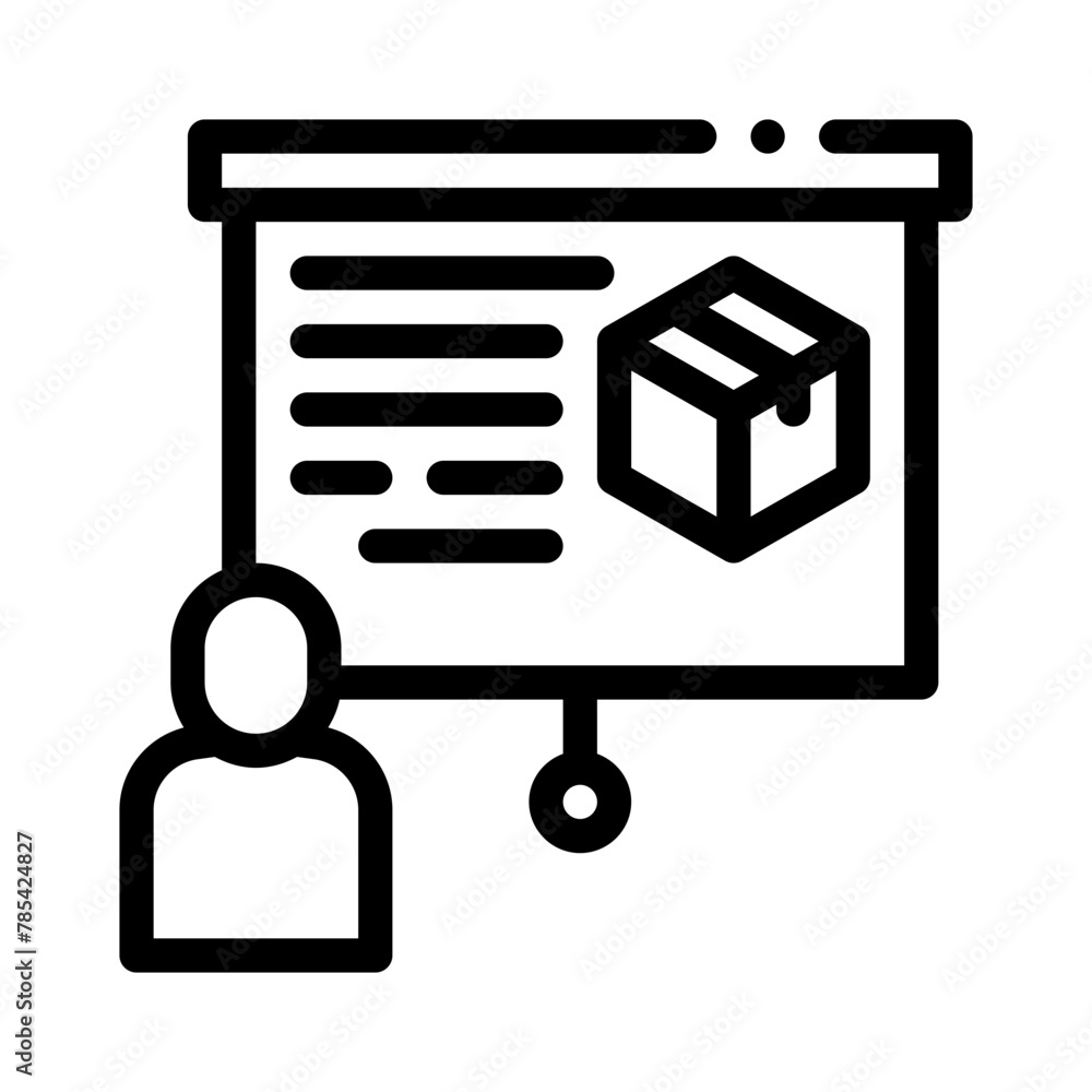 presentation line icon presentation line icon