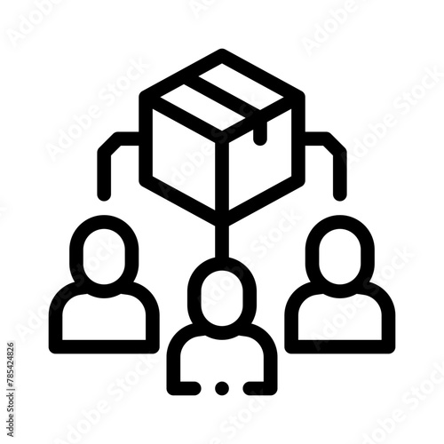 organization structure line icon