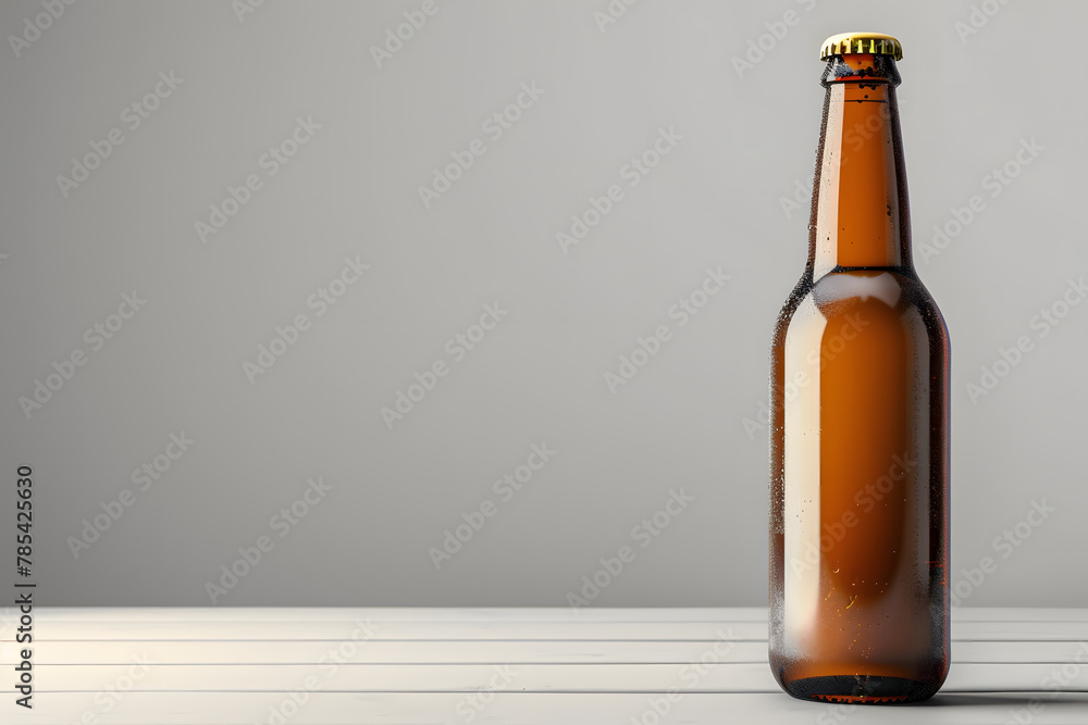 Craft beer bottle mockup isolated on background Craft beer bottle mockup isolated on background