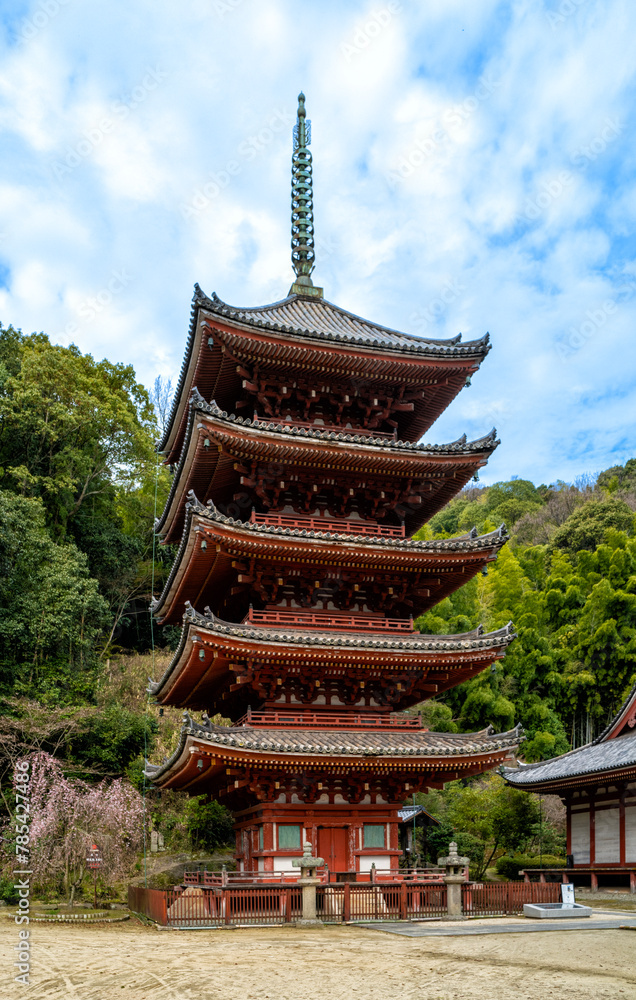Myoo-in, Gojunoto - 5 storey pagoda, Fukuyama