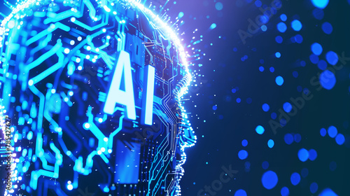Intelligence Artificielle en Action : Illustration Banner Futuriste