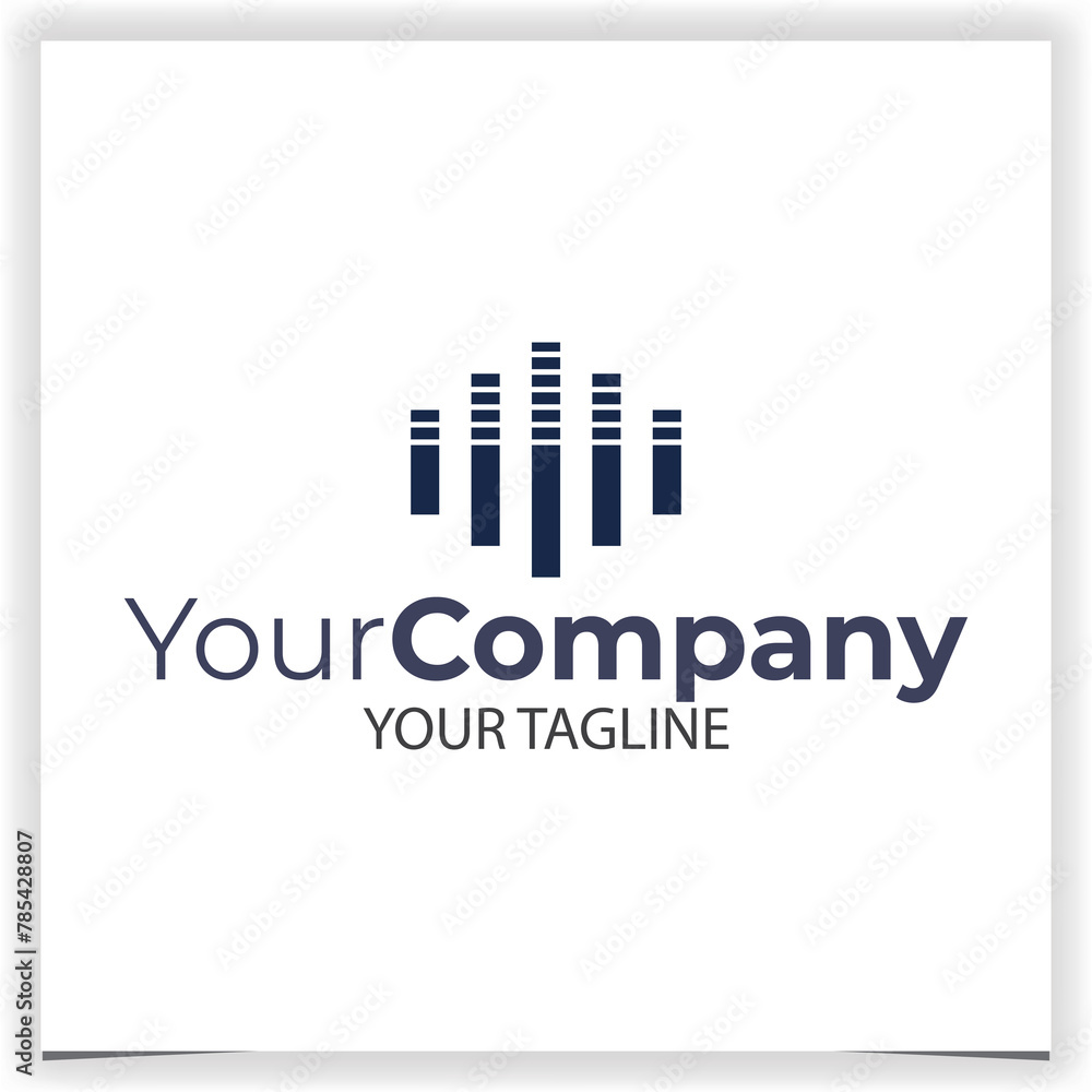 Fototapeta premium Vector sound wave logo design template