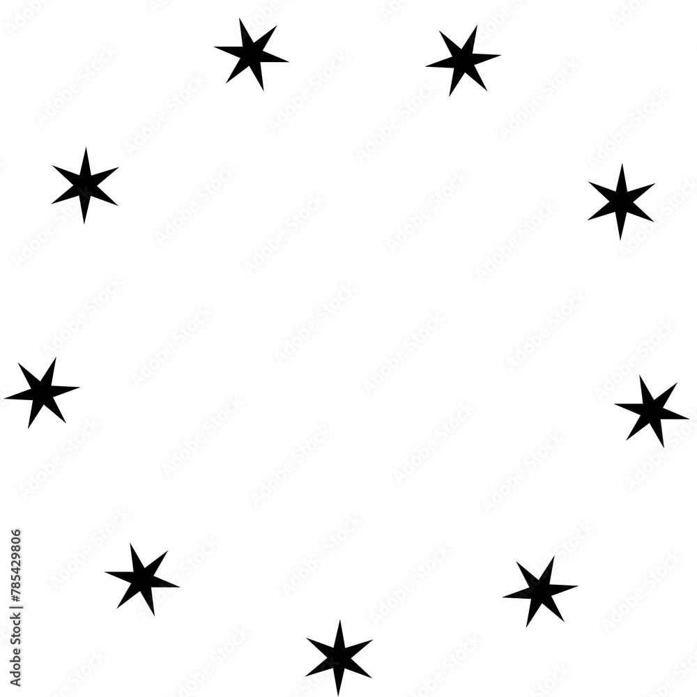 Stars circle round frame icon. Design element Stars circle round frame icon. Design element