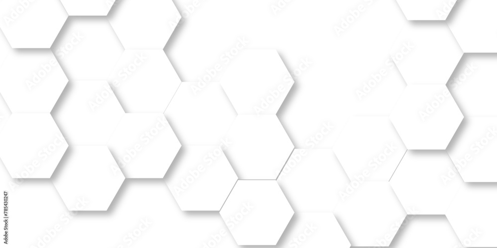 Seamless creative geometric Pattern of white hexagon white abstract hexagon wallpaper or background. 3D Futuristic abstract honeycomb mosaic white background. white hexagon geometric texture.
Seamless creative geometric Pattern of white hexagon white abstract hexagon wallpaper or background. 3D Futuristic abstract honeycomb mosaic white background. white hexagon geometric texture.