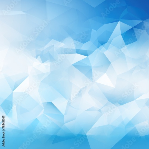 Sky Blue and white background vector presentation design, modern technology business concept banner template with geometric shape