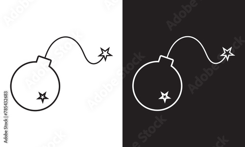 Bomb icon. bomb icon vector for web, computer and mobile app. dynamite icon Dynamite burning stick vector design object, dynamite trendy filled icons from Army and war collection. boom symbol.