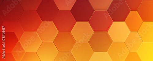 Red and yellow gradient background with a hexagon pattern in a vector illustration