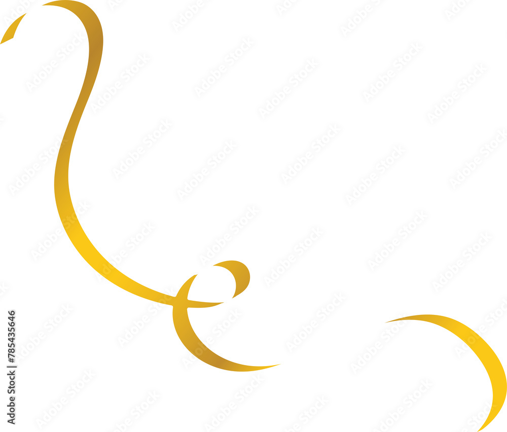 Gold ribbon shadow. Decoration for holiday, new year Gold ribbon shadow. Decoration for holiday, new year