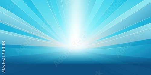 Sun rays background with gradient color, blue and cyan, vector illustration