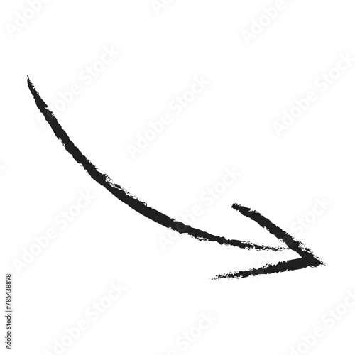 grunge arrow vector. grunge arrow brush.grunge arrow paint. Hand drawn doodle design elements, charcoal or pencil drawn punctuation marks. charcoal grunge arrows. vector illustration © Umar