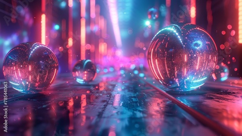 Craft a mesmerizing 3D scene with glowing elements