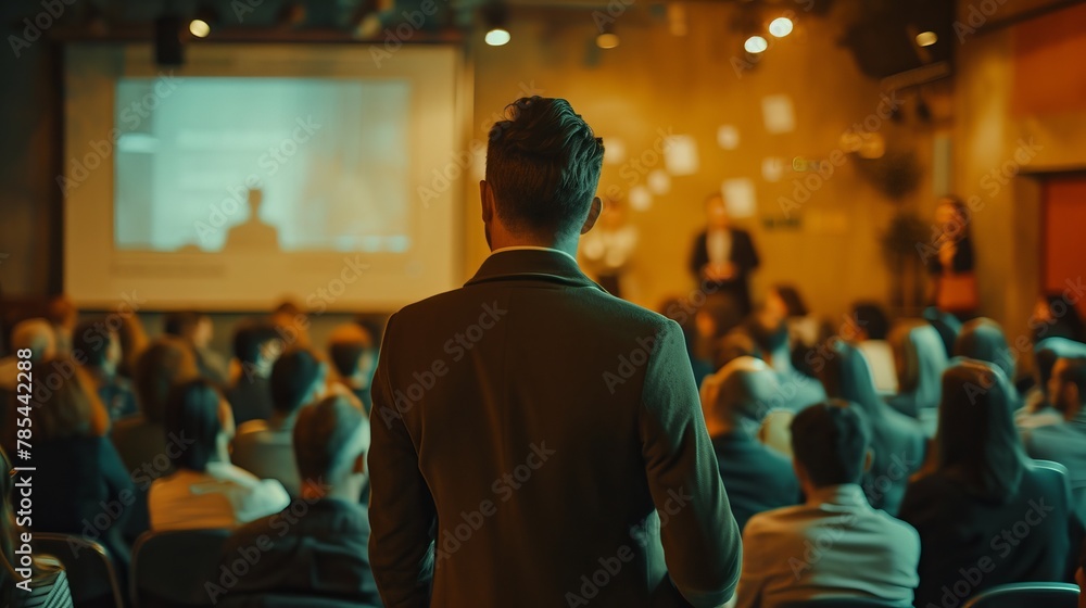 Confident Person Giving Presentation Confident Person Giving Presentation