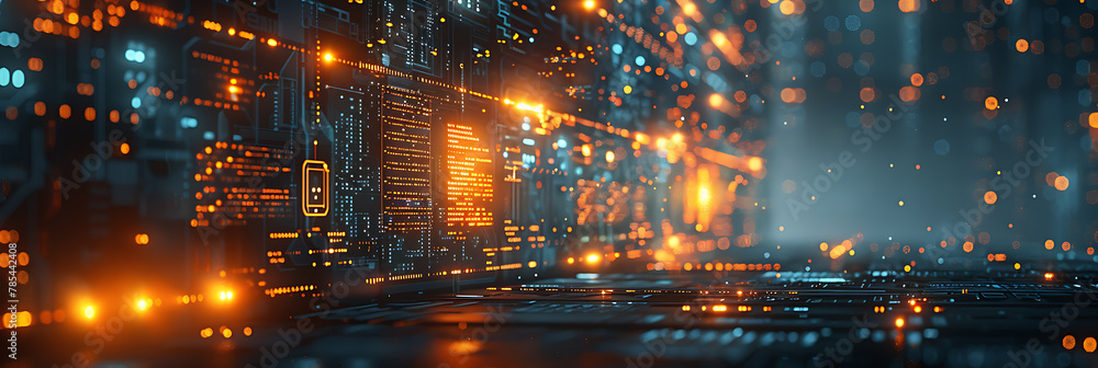 Fototapeta premium Advanced Encryption and Firewall Protection for Computer Systems